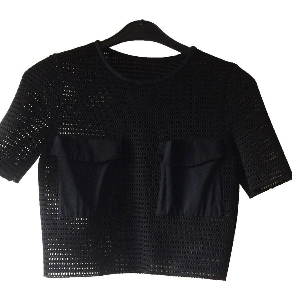 Zara Mesh Pocketed Crop Top